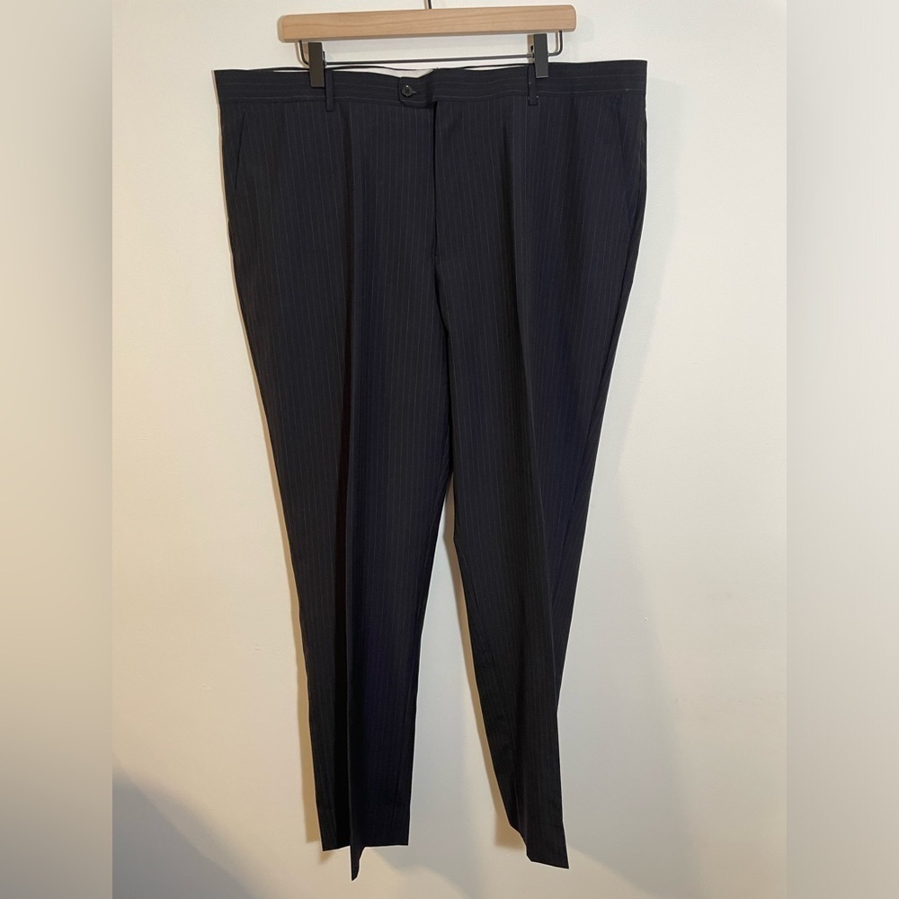 Ezra K Signature Gold Super 120’s Wool Suit Blue Jacket 46L Pants 40L Italy EUC - Picture 6 of 16